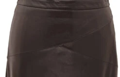 Jupe En Cuir D'agneau Noir "LENA" -Maroquinerie jupe cuir femme lena noir zoom 022057600 1547 25092017