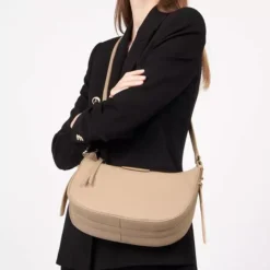 Lancaster - Sac Hobo Dune - Beige Foncé -Maroquinerie lancaster hobo dune beige fonce 4