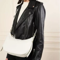 Lancaster - Sac Hobo Dune - Blanc -Maroquinerie lancaster hobo dune blanc 2