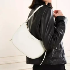 Lancaster - Sac Hobo Dune - Blanc -Maroquinerie lancaster hobo dune blanc 5