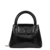 Lancaster – Sac à Main Carla Ginola – Noir Lézard