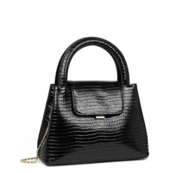 Lancaster – Sac à Main Carla Ginola – Noir Lézard 7 Lancaster – Sac à Main Carla Ginola – Noir Lézard -Maroquinerie lancaster sac a main carla ginola noir lezard 2