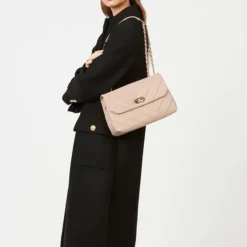 Lancaster - Sac Trotteur Soft Matelassé - Beige -Maroquinerie lancaster sac trotteur soft matelasse beige 4