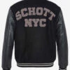 Blouson Teddy Schott Noir /noir " LC 8705 "