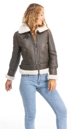 Bombardier Mouton Femme Marron Schott " LCW 1257 " -Maroquinerie lcw1257marron 061851300 1549 25092023