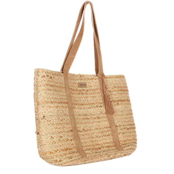 Les Tropéziennes - Grand Panier Cabas Jute Tan 2 Les Tropéziennes - Grand Panier Cabas Jute Tan – Image 2