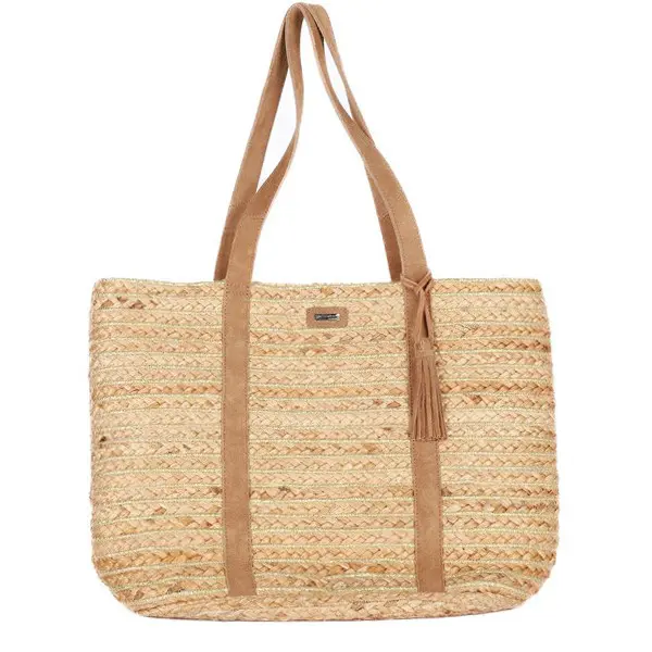 Les Tropéziennes - Grand Panier Cabas Jute Tan 1 Les Tropéziennes - Grand Panier Cabas Jute Tan