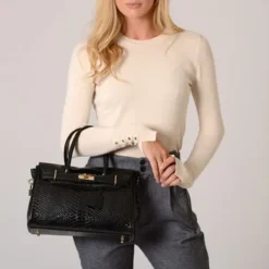 Mac Douglas - Mini Sac à Main Pyla Bryan XXS - SP01 Python Noir -Maroquinerie mac douglas mini sac a main pyla bryan xxs sp01 python noir 3