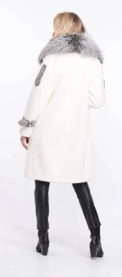Manteau Femme Alcantara Col Renard " AMBERE "