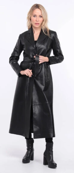 Manteau Cuir Agneau Noir Femme " JORDA " -Maroquinerie manteau cuir femme noir jodie 14 092153900 1408 01072023 scaled