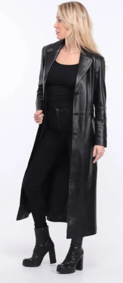 Manteau Cuir Agneau Noir Femme " JORDA " -Maroquinerie manteau cuir femme noir jodie 8 047536300 1408 01072023 scaled