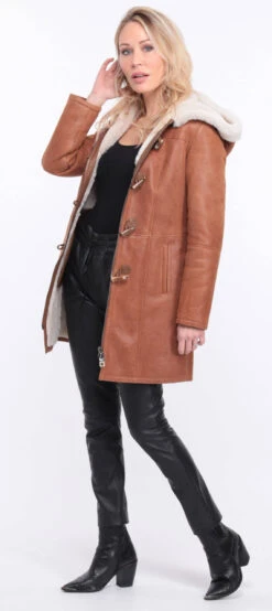 Trois Quart Cuir Femme Mouton Whisky " LUCINA " 20 Trois Quart Cuir Femme Mouton Whisky " LUCINA " -Maroquinerie manteau mouton lucia whisky 11 091653100 1407 01072023 scaled