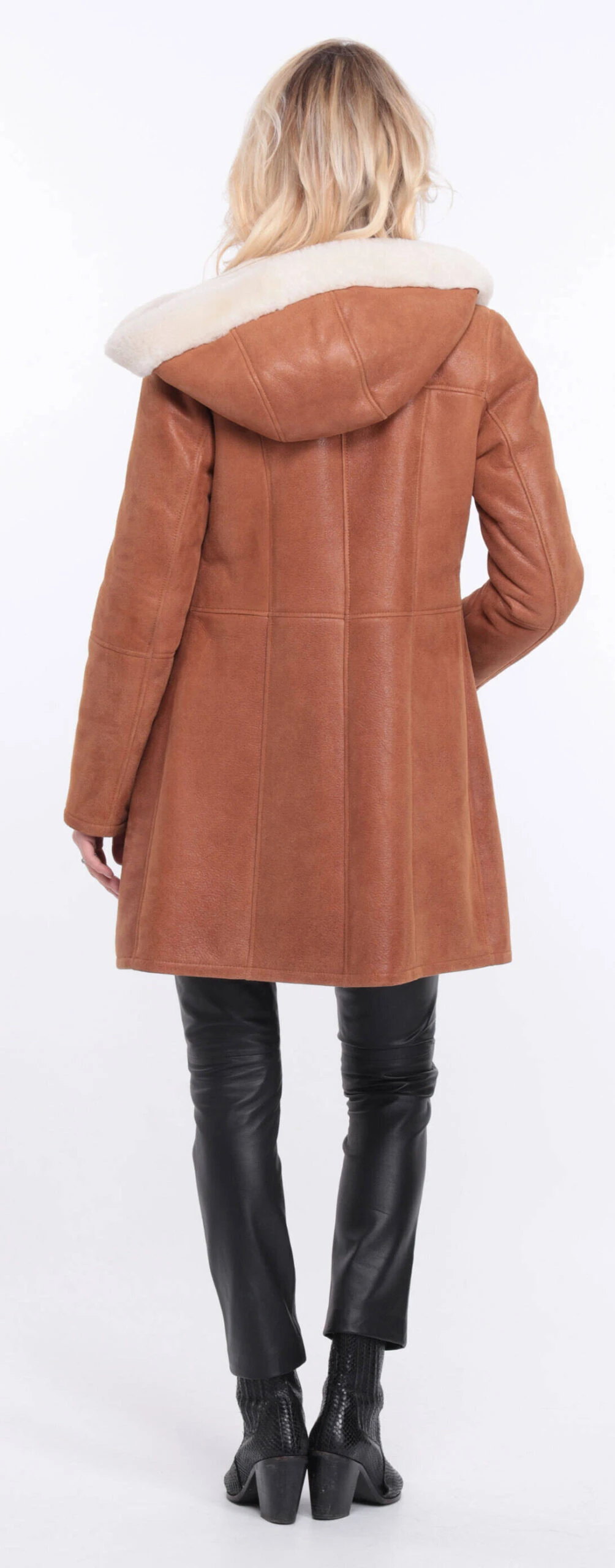 Trois Quart Cuir Femme Mouton Whisky " LUCINA " 13 Trois Quart Cuir Femme Mouton Whisky " LUCINA " – Image 13