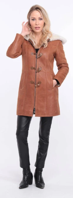 Trois Quart Cuir Femme Mouton Whisky " LUCINA " 19 Trois Quart Cuir Femme Mouton Whisky " LUCINA " -Maroquinerie manteau mouton lucia whisky 5 020041900 1407 01072023 scaled