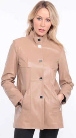 Veste Cuir Femme Agneau Beige " OLYA " 37 Veste Cuir Femme Agneau Beige " OLYA " -Maroquinerie manteaucuiroliviabeige 056139600 1559 04072023 scaled