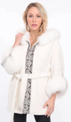 Veste Femme Alcantara Blanc " MONICE " -Maroquinerie manteaumollyalcantarabla 056198800 1559 04072023 scaled