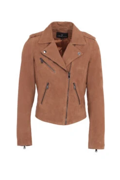 Blouson Biker Femme Velours Gold " MAUD "