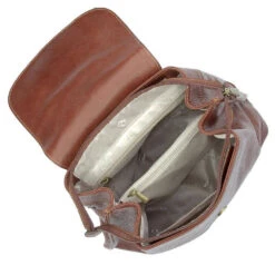 Hexagona Sac à Dos Cuir Vachette Marron " 112194 " -Maroquinerie maroquinerie femme sac cuir 112914 marron doublure 045992600 1044 17092019