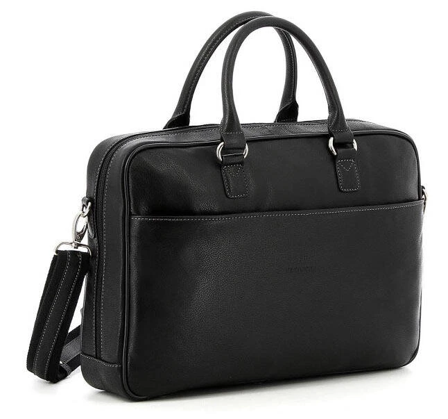 Hexagona Porte Ordinateur Cuir Vachette Noir" 464408 " – Image 2