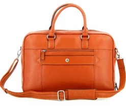 Maroquinerie 8 Hexagona Porte Ordinateur Cuir Vachette Orange " 464408 "