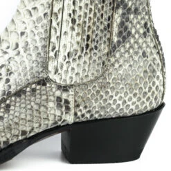 Boots Cuir Femme Python Mayura Blanco " 306 " -Maroquinerie mayurabootsmarie2496blanco4 019671200 1157 10102019