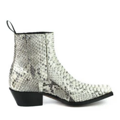 Boots Cuir Femme Python Mayura Blanco " 306 " -Maroquinerie mayurabootsmarie2496blanco6 089203700 1157 10102019