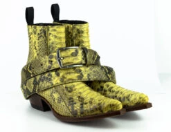 Boots Cuir Femme Python Mayura Amarillo " 322 " -Maroquinerie mayurabootsmarie2496cinturonamarillo2 079543600 1431 10102019 1