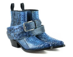 Boots Cuir Femme Python Mayura Azul " 323 " 16 Boots Cuir Femme Python Mayura Azul " 323 " -Maroquinerie mayurabootsmarie2496cinturonazul2 066778600 1433 10102019 1