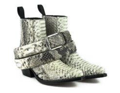 Boots Cuir Femme Python Mayura Blanco " 306 " -Maroquinerie mayurabootsmarie2496cinturonblanco2 062028800 1157 10102019 1