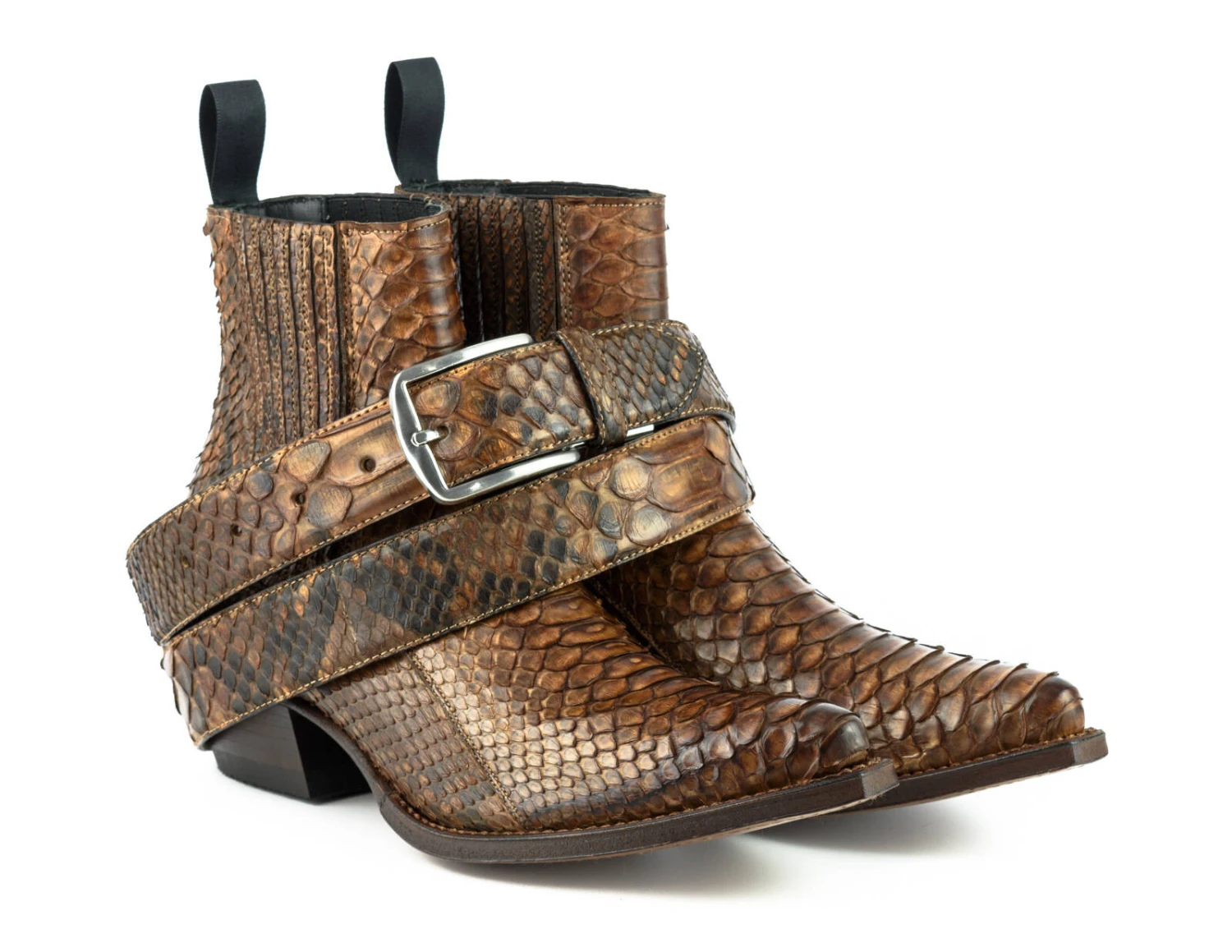 Ceinture Cuir Python Naturel Exotique Cognac " 316 " 3 Ceinture Cuir Python Naturel Exotique Cognac " 316 " – Image 3