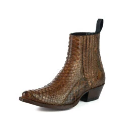 Boots Cuir Femme Python Mayura Cognac " 307 " -Maroquinerie mayurabootsmarie2496cognac1 098034700 1200 10102019