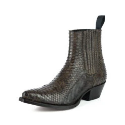 Boots Cuir Femme Python Mayura Marron " 309 " -Maroquinerie mayurabootsmarie2496marron1 060411500 1358 10102019