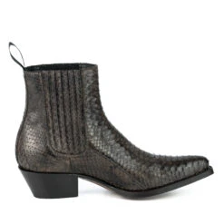 Boots Cuir Femme Python Mayura Marron " 309 " -Maroquinerie mayurabootsmarie2496marron6 073646200 1358 10102019