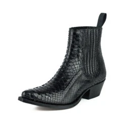 Boots Cuir Femme Python Mayura Negro " 310 " -Maroquinerie mayurabootsmarie2496negro1 000385900 1410 10102019