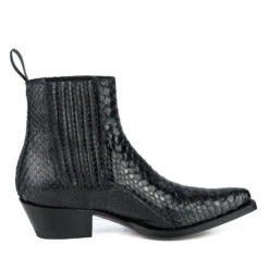 Boots Cuir Femme Python Mayura Negro " 310 " -Maroquinerie mayurabootsmarie2496negro6 032911600 1410 10102019