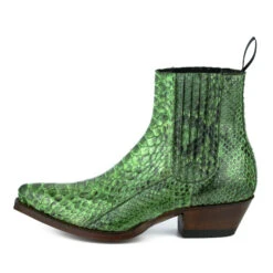 Boots Cuir Femme Python Mayura Verde " 324 "