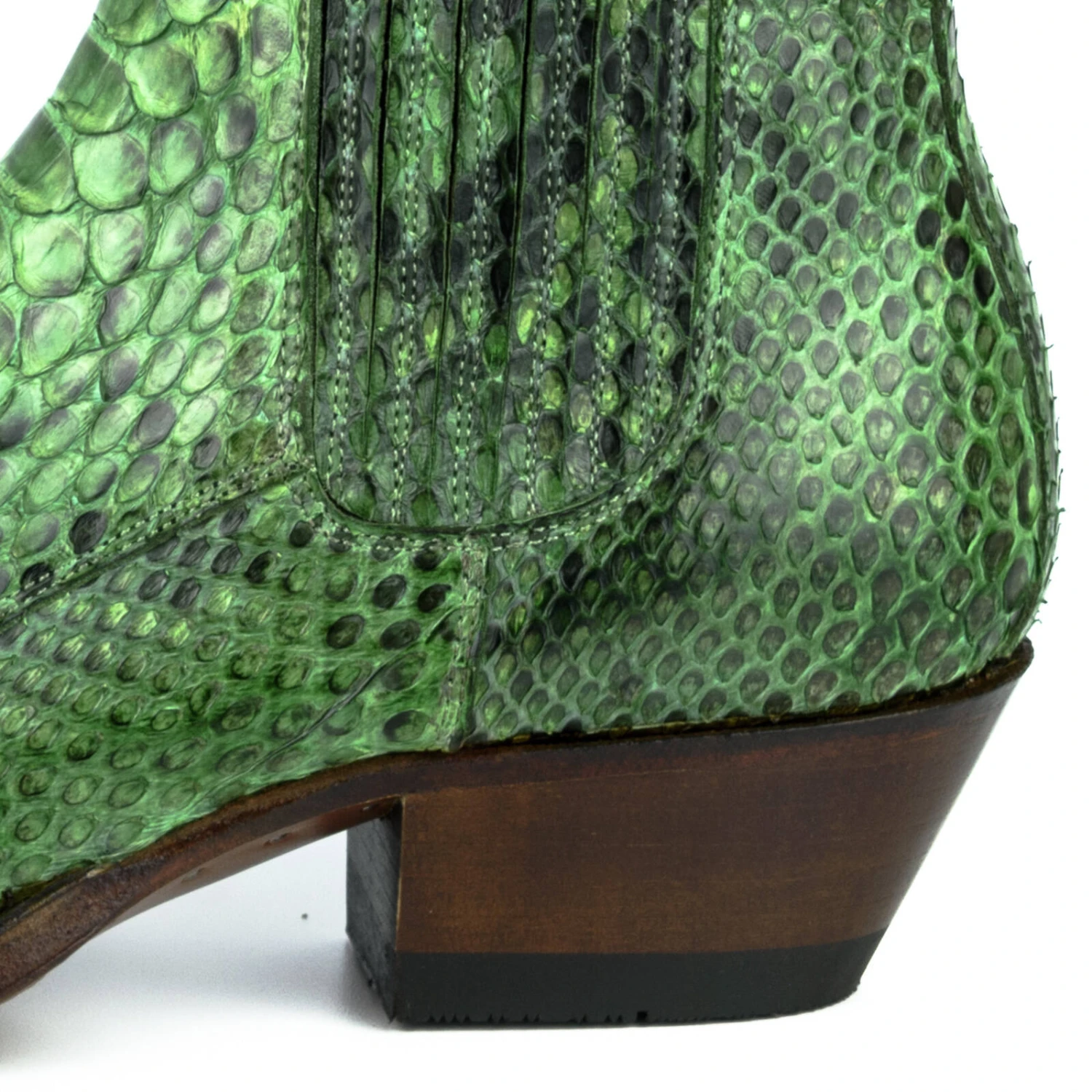 Boots Cuir Femme Python Mayura Verde " 324 " 3 Boots Cuir Femme Python Mayura Verde " 324 " – Image 3