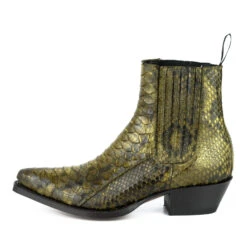 Boots Cuir Femme Python Mayura Verde Kaki " 312 "