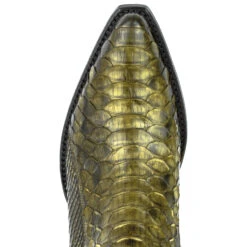 Boots Cuir Femme Python Mayura Verde Kaki " 312 " -Maroquinerie mayurabootsmarie2496verdekaky7 037943100 1429 10102019