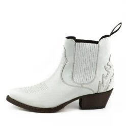 Boots Cuir Femme Mayura Blanc "284"