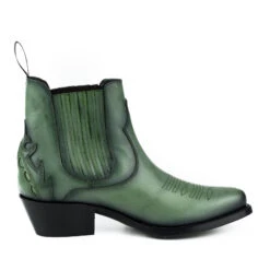 Boots Cuir Femme Mayura Verde "294" -Maroquinerie mayurabootsmodelomarilyn2487verde6 036460000 1114 04042019