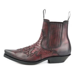 Boots Cuir Mayura Rouge Fonce " 304 "