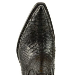 Santiags Cuir Femme Noir MAYURA " 1952 PYTHON " -Maroquinerie mayurafashionboots1952pitonnegranapanegra07 076689800 1424 13062022