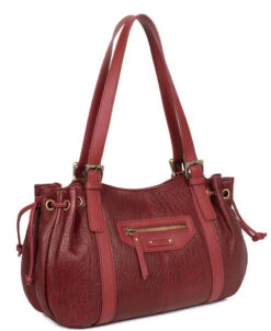 Hexagona Sac Porté épaule 2 Anses Carmin " P99781 "