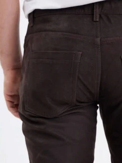 Pantalon Cuir Homme Marron " 102131 " 6 Pantalon Cuir Homme Marron " 102131 " -Maroquinerie pantaloncuir102131marr 068924500 1801 14102022