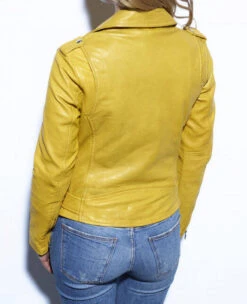 Blouson Cuir Femme Daytona Jaune " PAULA " -Maroquinerie paulablousoncuirfemme14 027451600 1522 29062021