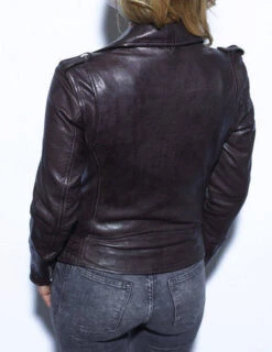 Blouson Cuir Femme Daytona Red Brown " PAULA " -Maroquinerie paulablousoncuirfemme27 013673500 1521 29062021