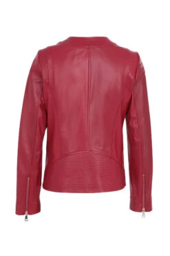 Spencer Cuir Femme Rouge " PEGGY "