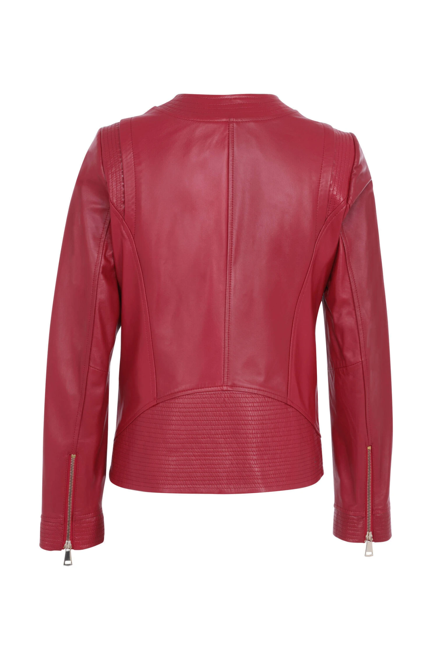 Spencer Cuir Femme Rouge " PEGGY " 1 Spencer Cuir Femme Rouge " PEGGY "