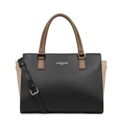 Lancaster - Sac à Main Smooth Noir / Nude / Vison